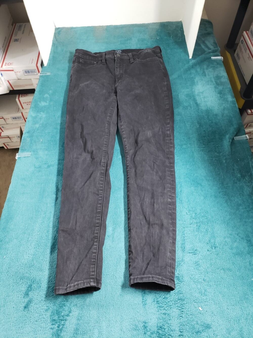 J.Crew Jeans Size 29 Women Black Pants Stretch Denim Dark High Rise Skinny